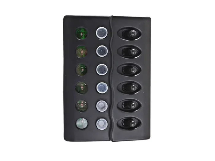 LED 6-Way Switch Panel with 15A Circuit Breakers