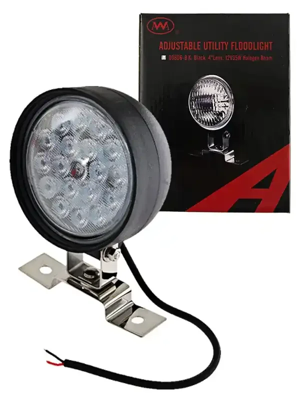 LED Adjustable Utility Floodlight Black 10-30VDC 1100lm