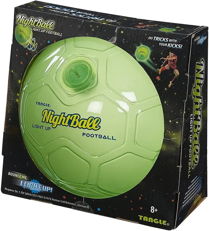 LED Nightball Inflated Soccer Ball Avail in Blue or Green