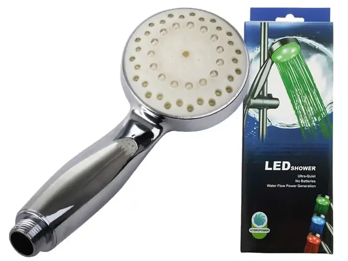 LED Shower Head with Temperature Indicator – Round