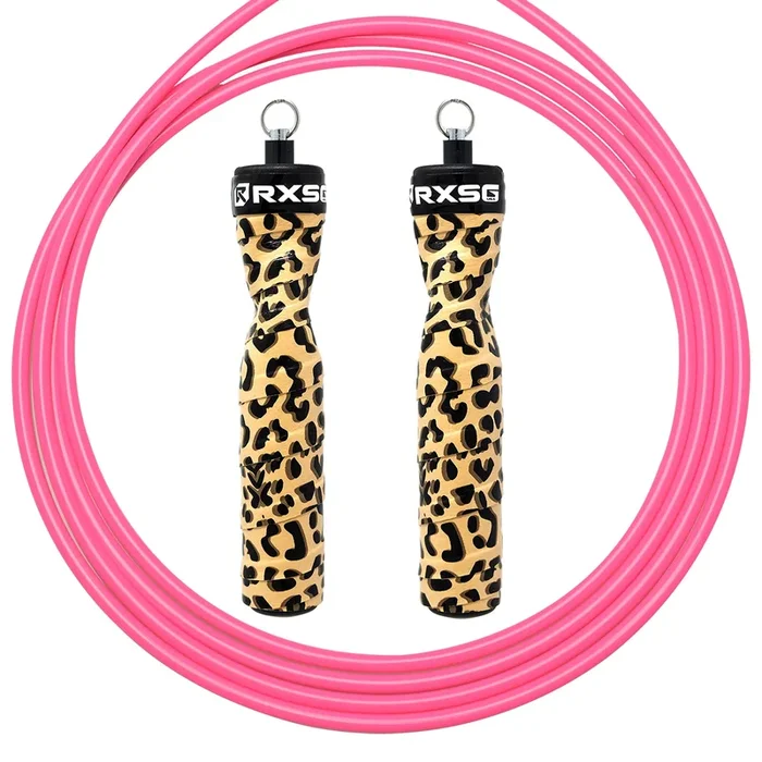 Leopard Print Rx Jump Rope with Buff