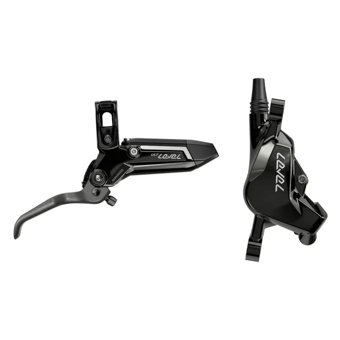 Level Ultimate Stealth Disc Brake Lever – Front Post Mount 2-Piston Carbon Lever Titanium Hardware Gloss BLK C1