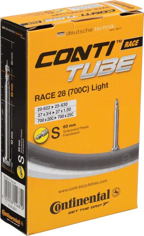 Light Tube – 700 x 20 – 25mm 60mm Presta Valve