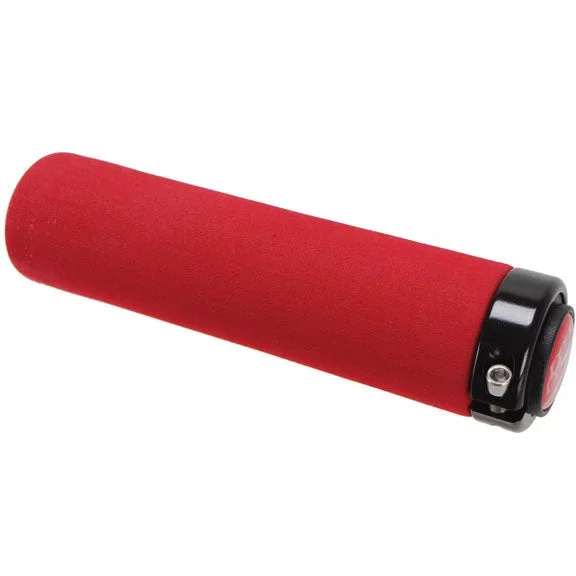 Locking MTB Straight Foam Grip Set Red