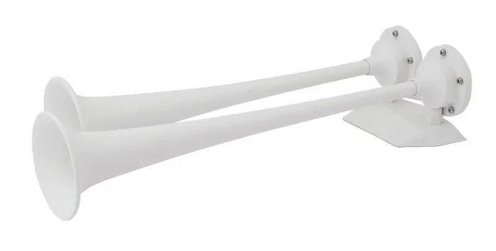 Marinco 24V White Epoxy Coated Dual Trumpet Air Horn