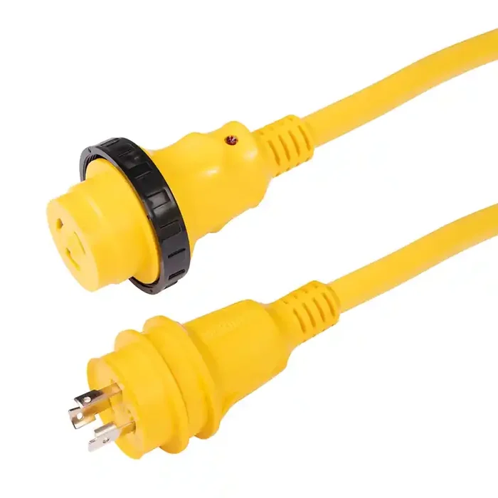 Marinco Cordset 30A 125V 50ft Yellow