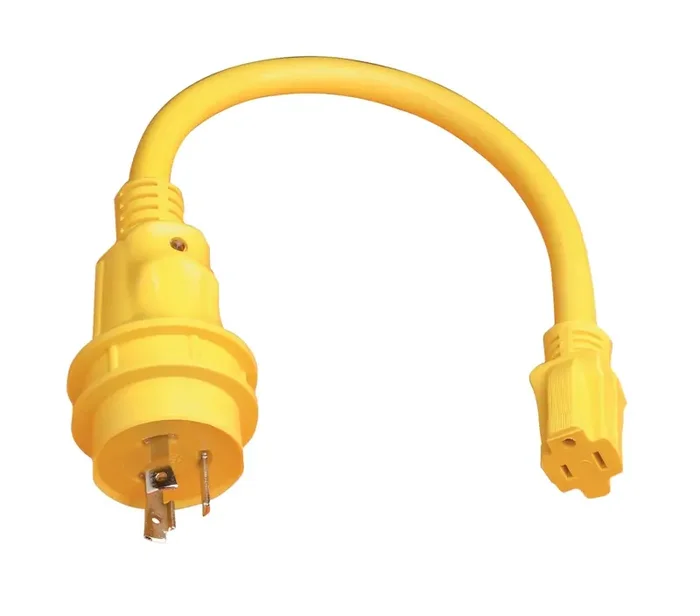 Marinco Pigtail Adapter 15A 125V Male To 30A 125V Female