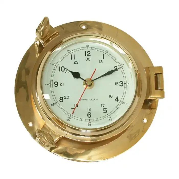 Marine Town Brass Porthole Clock