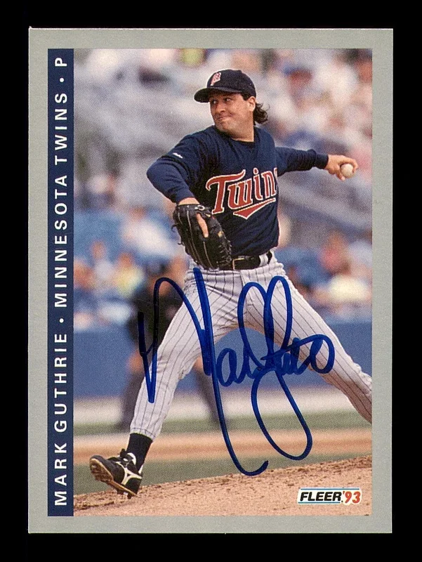 Mark Guthrie Autographed 1993 Fleer Card #265 Minnesota Twins SKU #183585
