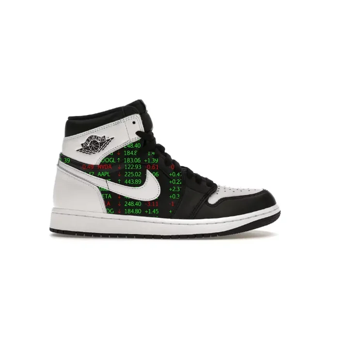 Mens size 12 Black/White Jordan 1 High Top “Mag 7” Custom Order Invoice 1 of 2