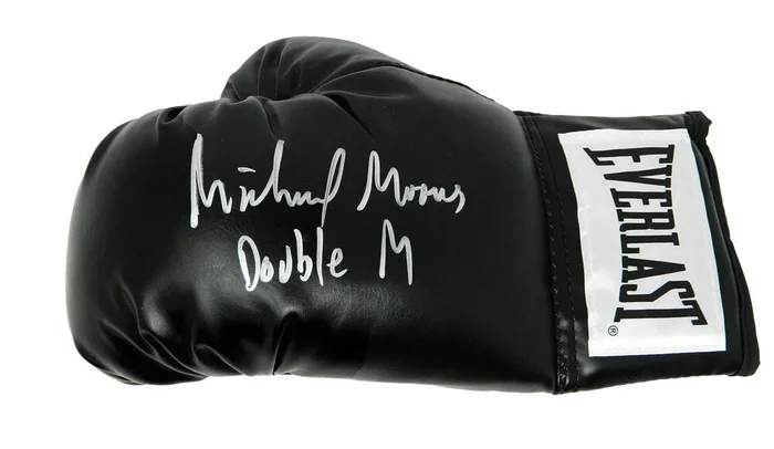 Michael Moorer Signed Everlast Black Boxing Glove w/Double M