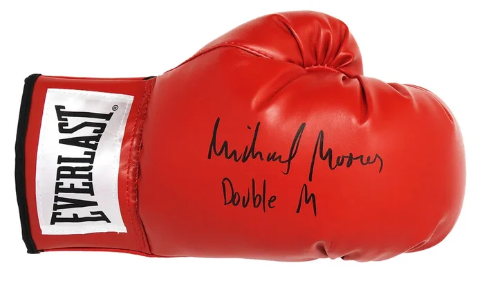 Michael Moorer Signed Everlast Red Boxing Glove w/Double M