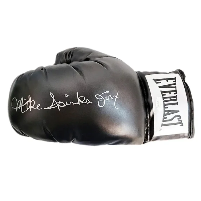 Michael Spinks “Jinx” Autographed Boxing Glove Black (JSA)