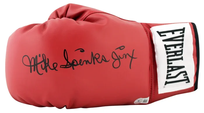 Michael Spinks Authentic Signed Left Hand Red Everlast Boxing Glove BAS Witness