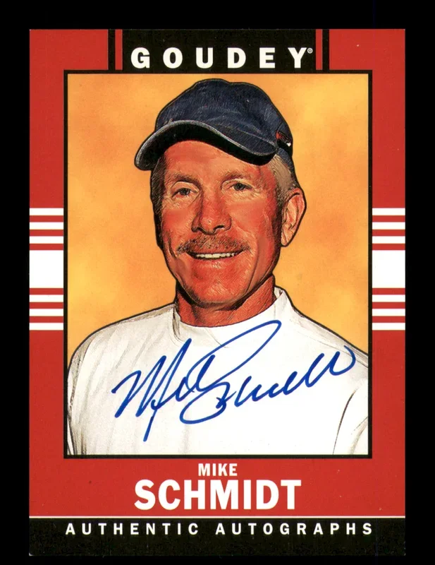 Mike Schmidt Autographed 2016 Upper Deck Goodwin Champions Goudey Card #8 Philadelphia Phillies SKU #213751