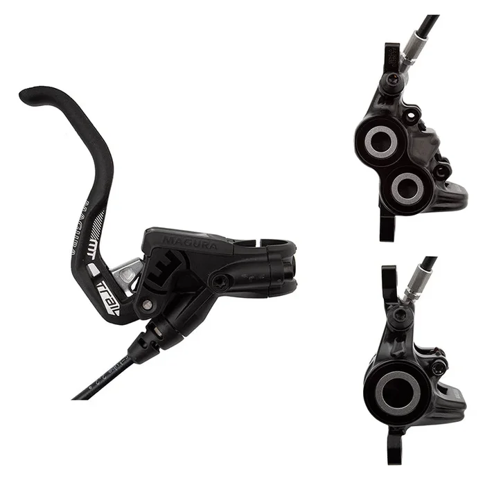 MT Trail Sport Disc Brake Set – Front Rear Hydraulic Post Mount BLK/White