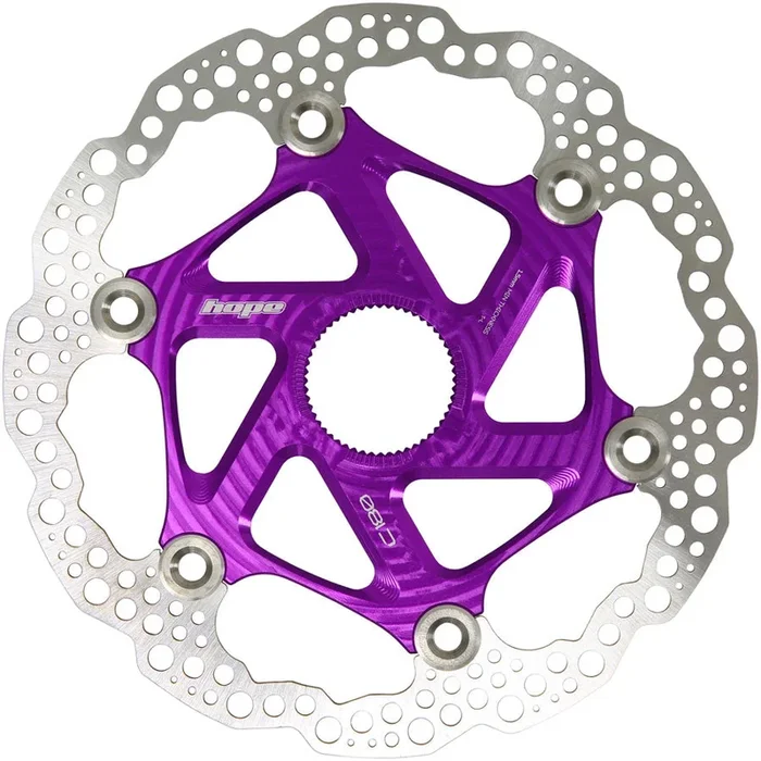 MTB Floating Centre-Lock Disc Brake Rotor – 180mm Center-Lock Purple