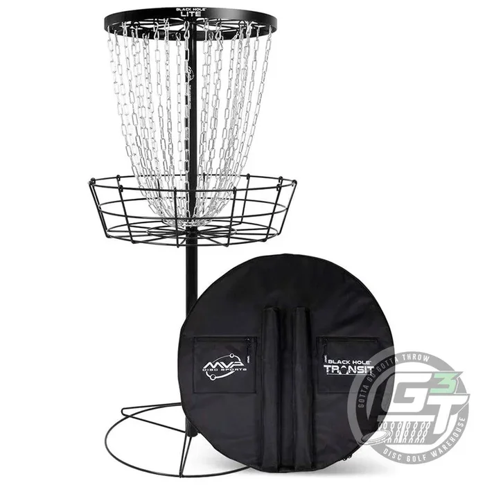 MVP Black Hole Lite 24-Chain Disc Golf Basket w/ Transit Bag