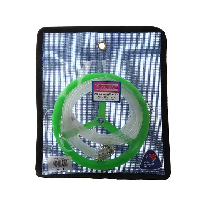 Nacsan 12 Hook Drone Longline Kit on Trace Holder 14m