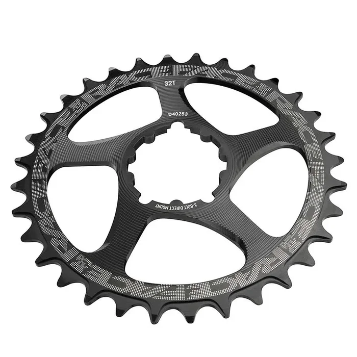 Narrow Wide Chainring: Direct Mount 3-Bolt Compatible 32t Black