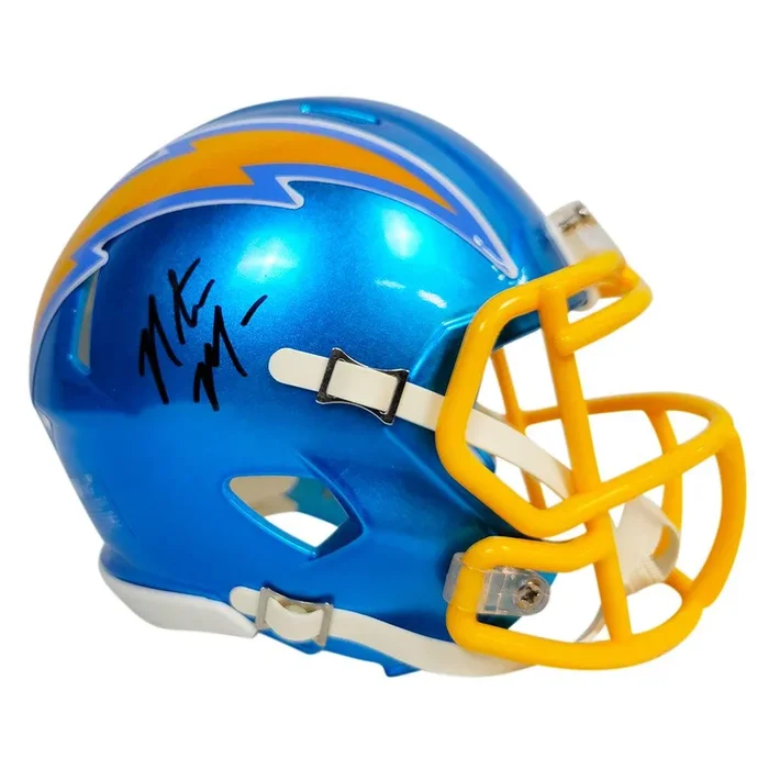 Natrone Means Signed San Diego Chargers Flash Speed Mini Replica Football Helmet (JSA)