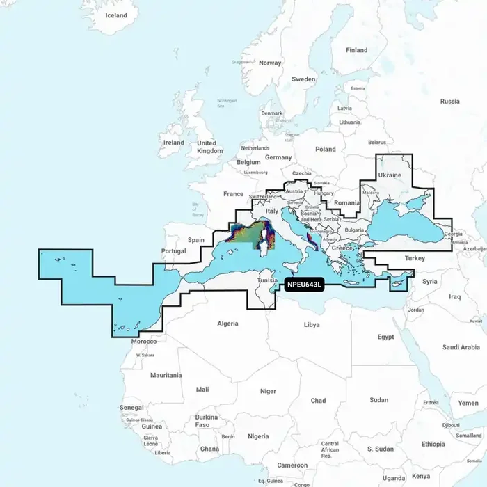 Navionics Platinum Plus Chart Card Mediterranean and Black Sea