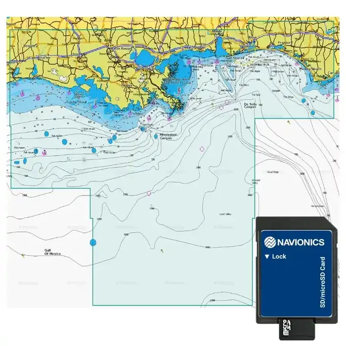Navionics Platinum Plus SD/MSD Chart Card Central Gulf of Mexico