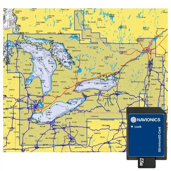 Navionics Platinum Plus XL3 SD/MSD Chart Card East Great Lakes