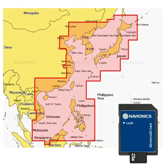 Navionics Plus 35XG China Sea SD/MSD Chart Card