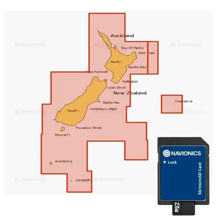 Navionics Plus Chart Card New Zealand SD/MSD
