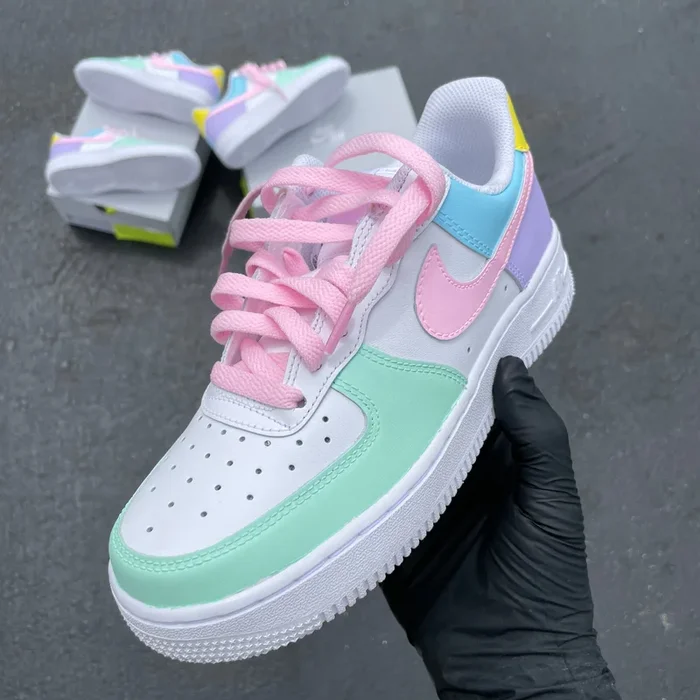 Nike Air Force 1 Sneakers – Custom Pastel Colors