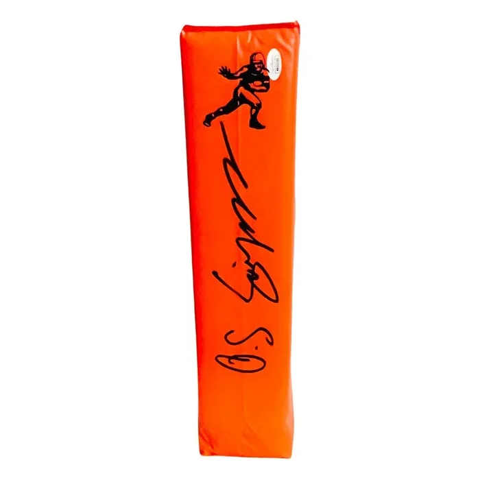 OJ Simpson Signed Heisman Football End Zone Pylon (JSA)