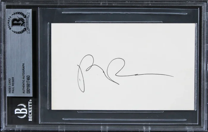 Paul Reiser My Two Dads Authentic Signed 3×5 Index Card Autographed BAS Slabbed