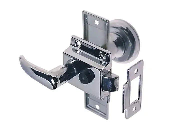 Perko Outward Opening Reverse Bevel Rim Latch Set with Box Strike