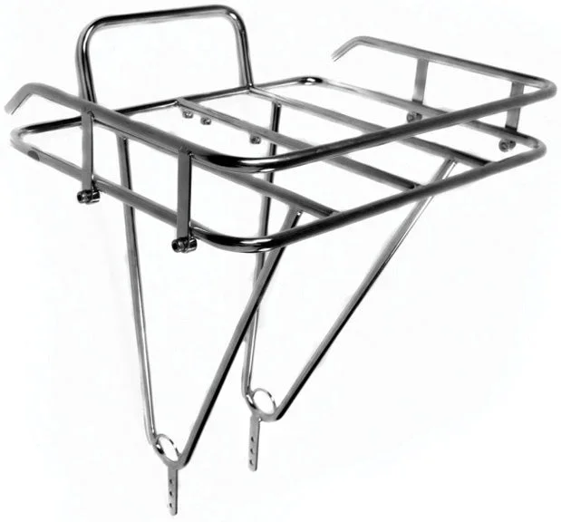 Porteur Front Rack: Polished Stainless Steel