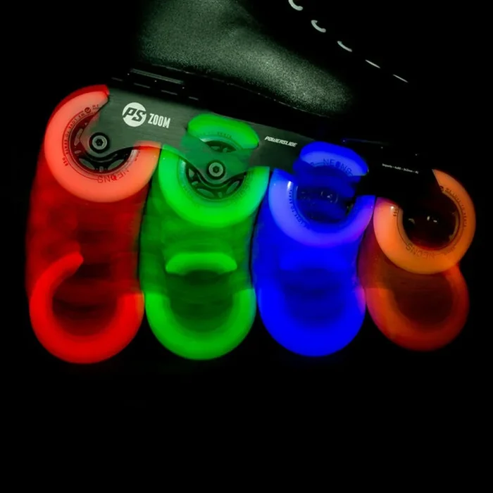 Powerslide Neons LED Inline Wheels 80mm 85A – 4 Pack