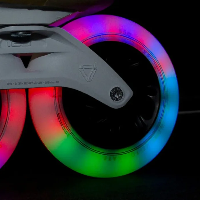 Powerslide Neons Multicolour LED Inline Wheels 125mm 85A – 6 Pack