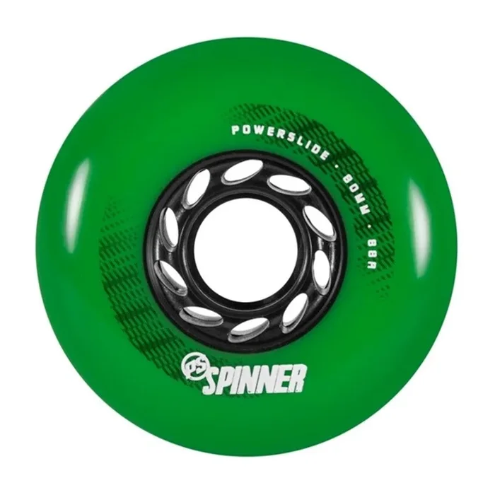 Powerslide Spinner Green Inline Wheels 80mm 88A – 4 Pack