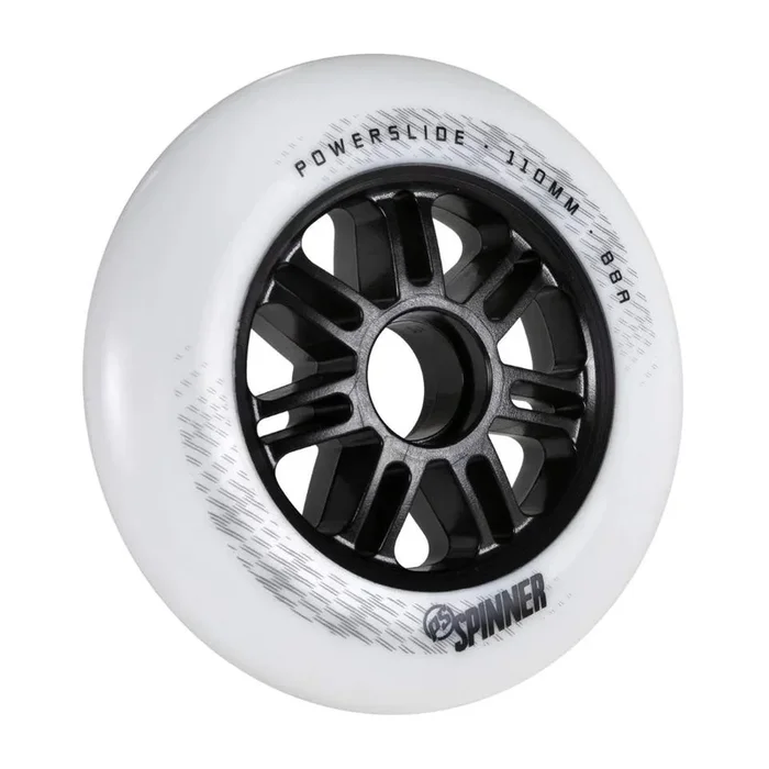 Powerslide Spinner White Inline Wheels 110mm 88A – 3 Pack