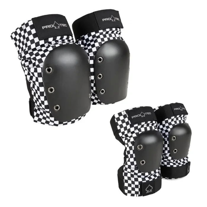 Pro-Tec Street Knee/Elbow Pads Adult 2-Pack Checkers