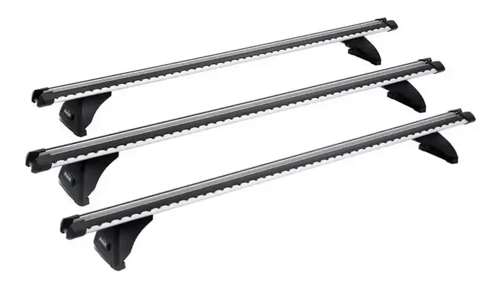 Prorack Heavy Duty Roof Rack 3 Bar GM Kit Set Silver 150cm