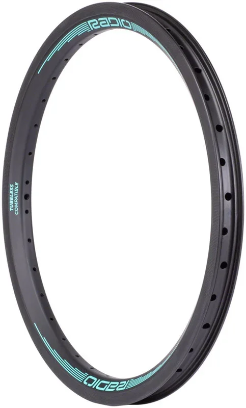Raceline Solar Carbon Rim – 20″ 36h Black/Teal Front
