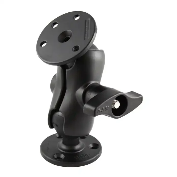 RAM D Ball Mount with 2 Large Round Plates Short Arm