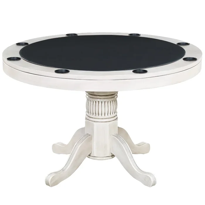 RAM Game Room 48″ Poker and Multi-Use Game Table – Antique White