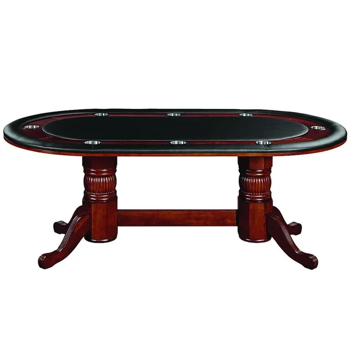 RAM Game Room 84″ Texas Hold’em Game Table – English Tudor