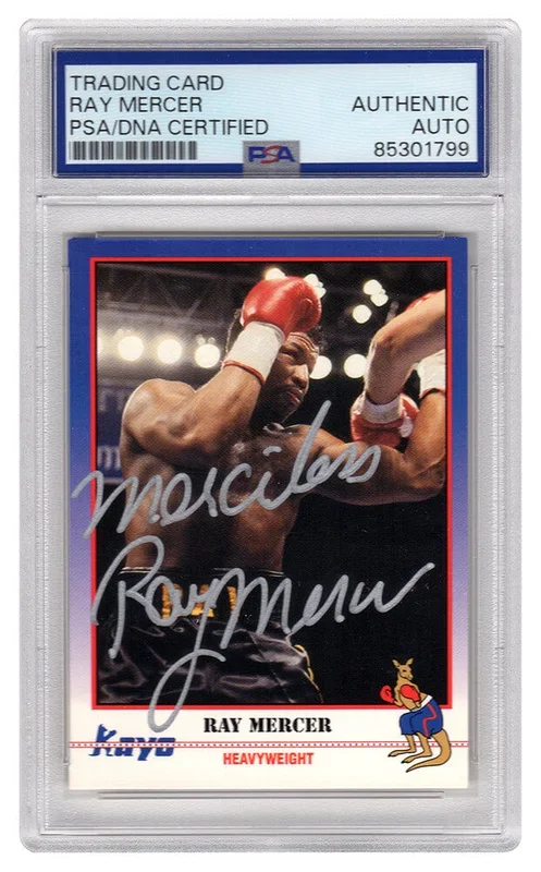 Ray Mercer Signed 1991 Kayo Boxing Trading Card #117 w/Merciless – (PSA Encapsulated)