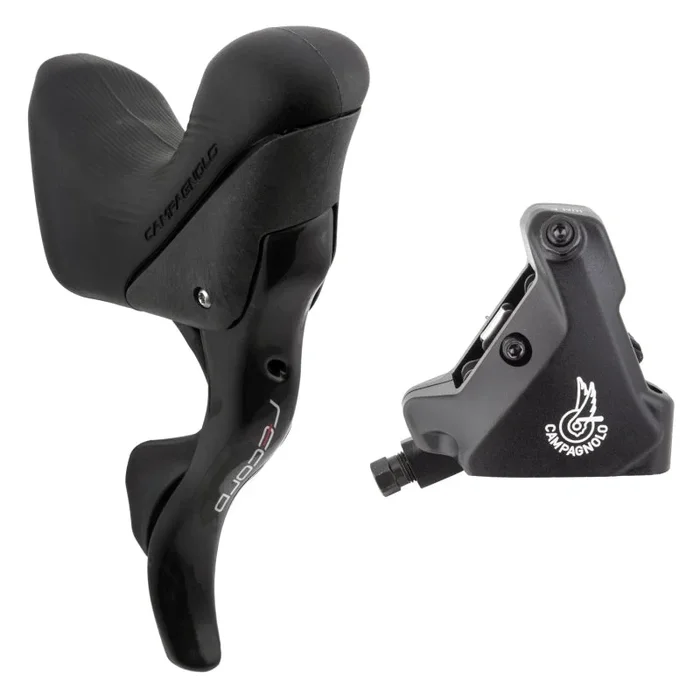 Record Ergopower Hydraulic Brake/Shift Lever Disc Caliper – Right/Rear 12-Speed 140mm Flat Mount Caliper BLK
