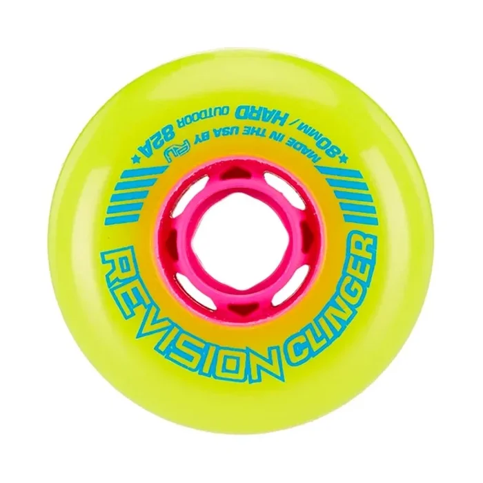 Revision Clinger Yellow Inline Wheel 80mm 82A – 4 Pack