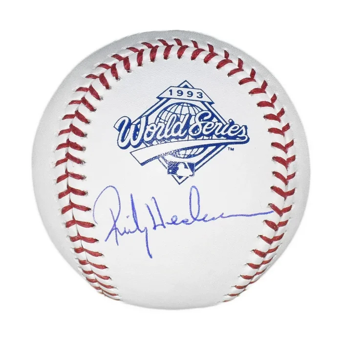 Rickey Henderson Signed Official 1993 World Series Major League Baseball (JSA)
