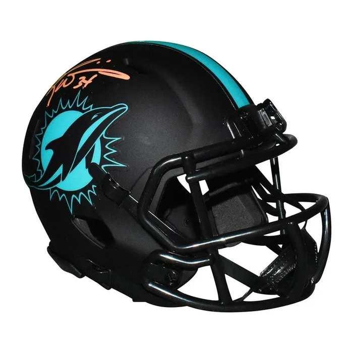 Ricky Williams Signed Miami Dolphins Eclipse Speed Mini Football Helmet White Ink (Beckett)
